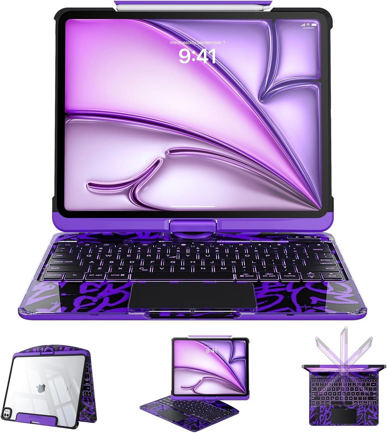 Magic Rotatable Keyboard Case, Compatible with iPad/iPad Pro/Air/mini