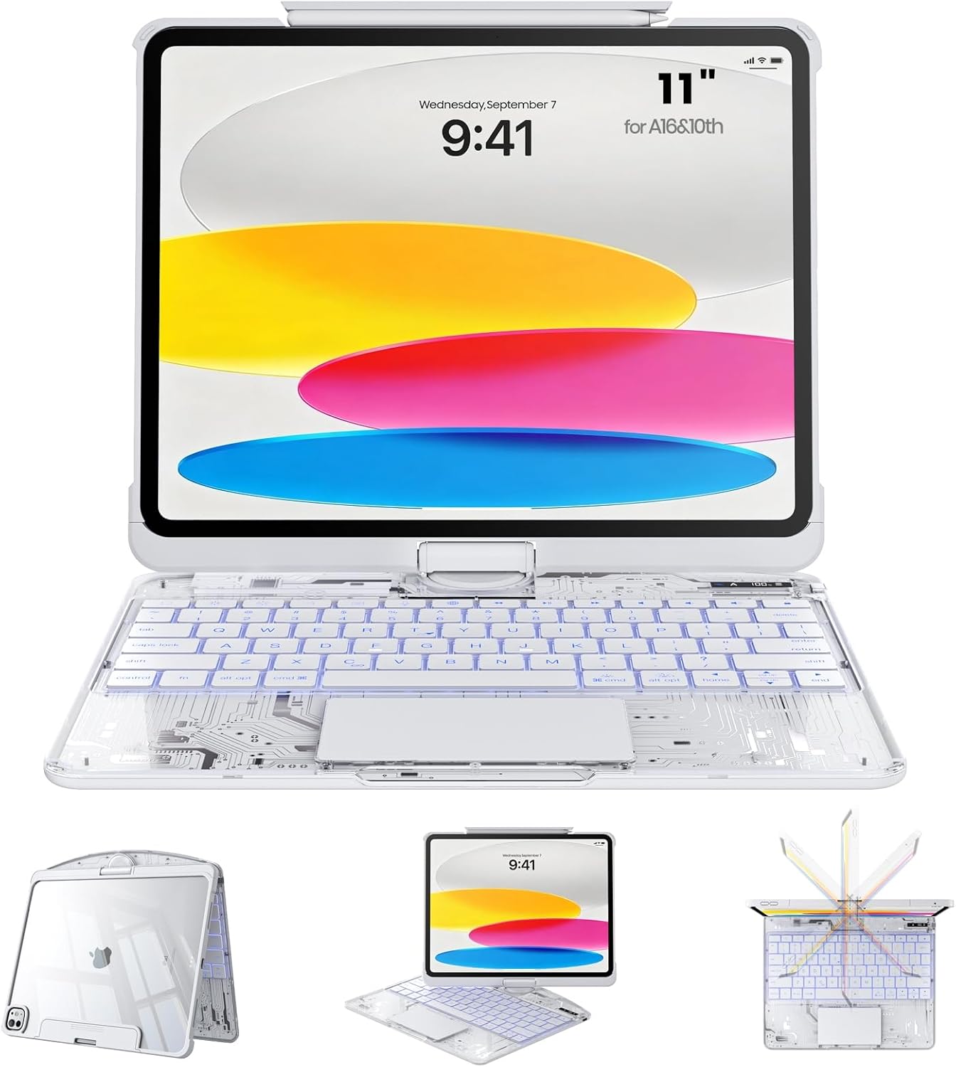 Magic Rotatable Keyboard Case, Compatible with iPad/iPad Pro/Air/mini