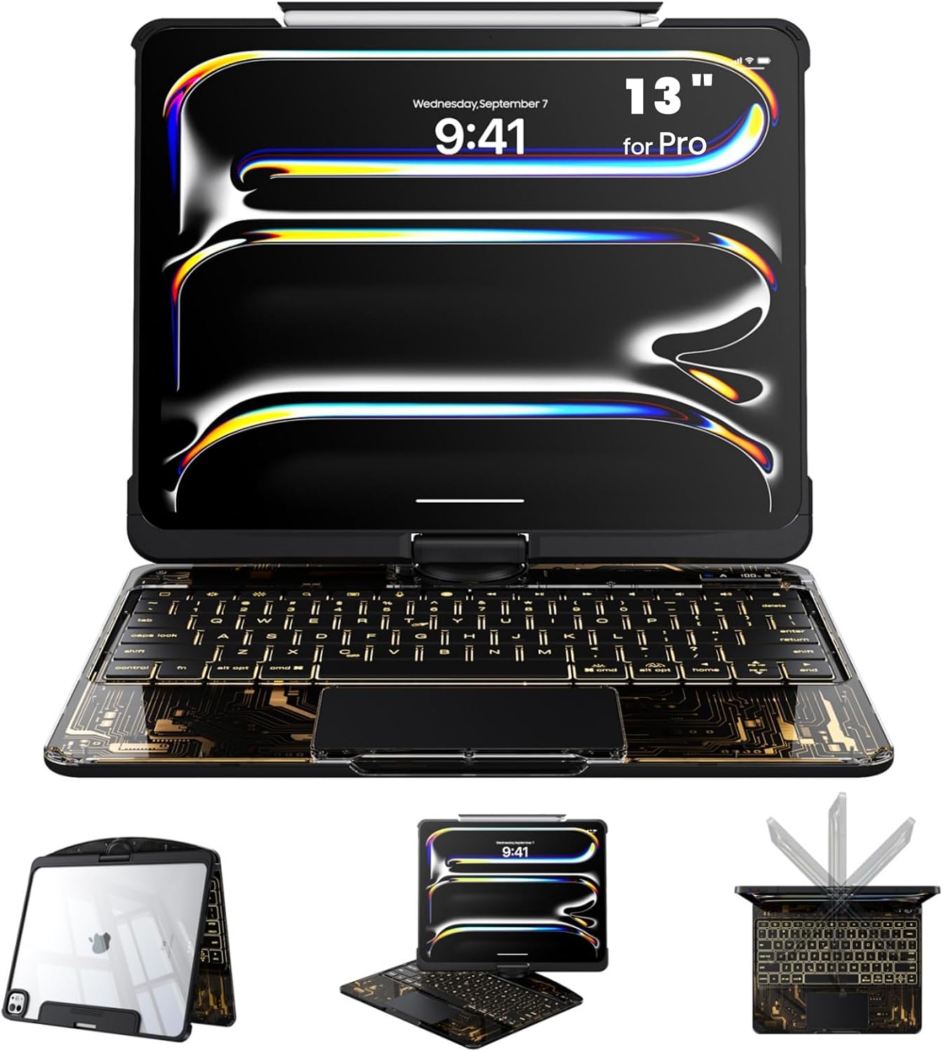 Magic Rotatable Keyboard Case, Compatible with iPad/iPad Pro/Air/mini
