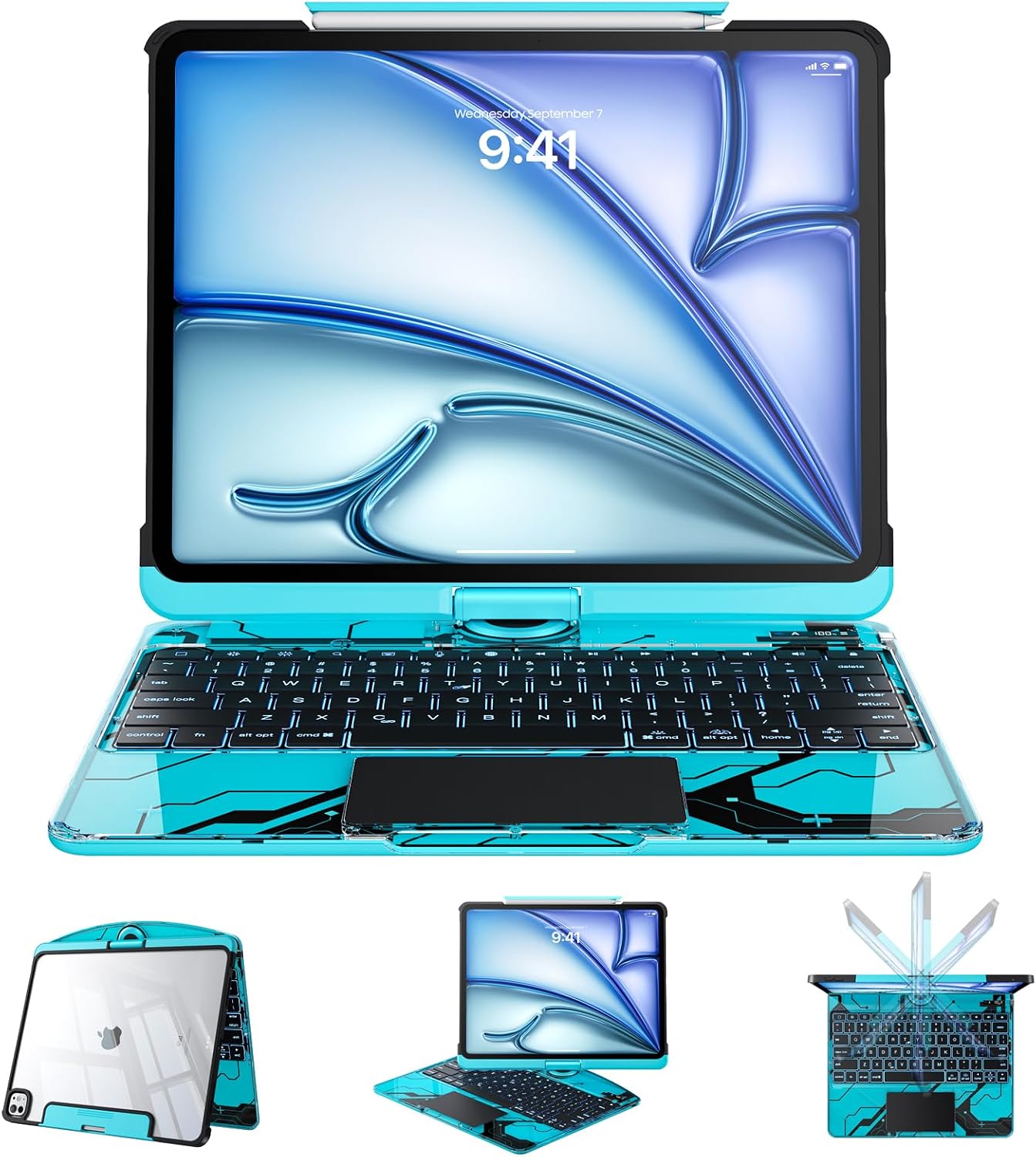 Magic Rotatable Keyboard Case, Compatible with iPad/iPad Pro/Air/mini