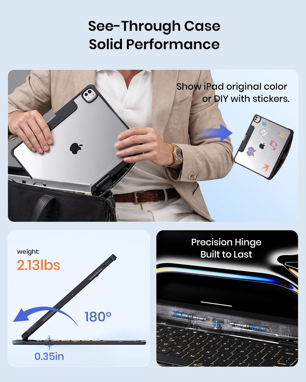 Magic Rotatable Keyboard Case, Compatible with iPad/iPad Pro/Air/mini