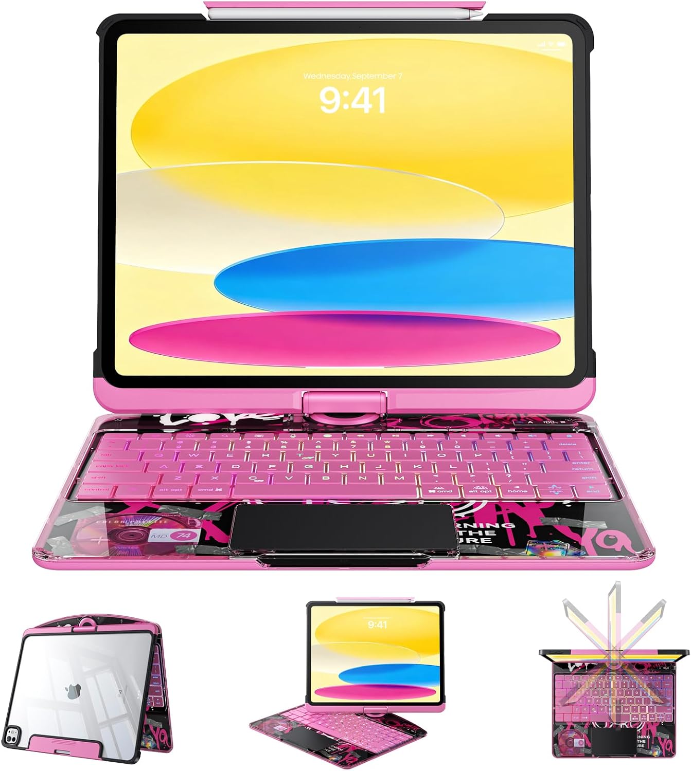 Magic Rotatable Keyboard Case, Compatible with iPad/iPad Pro/Air/mini