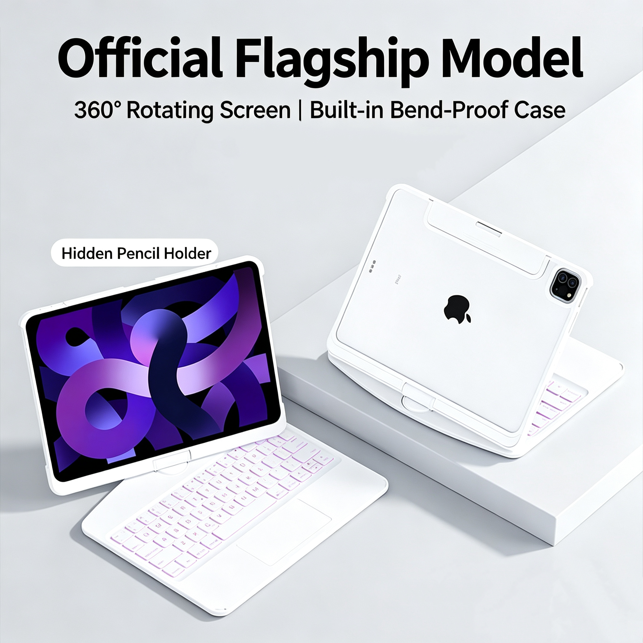 Magic Rotatable Keyboard Case, Compatible with iPad/iPad Pro/Air/mini