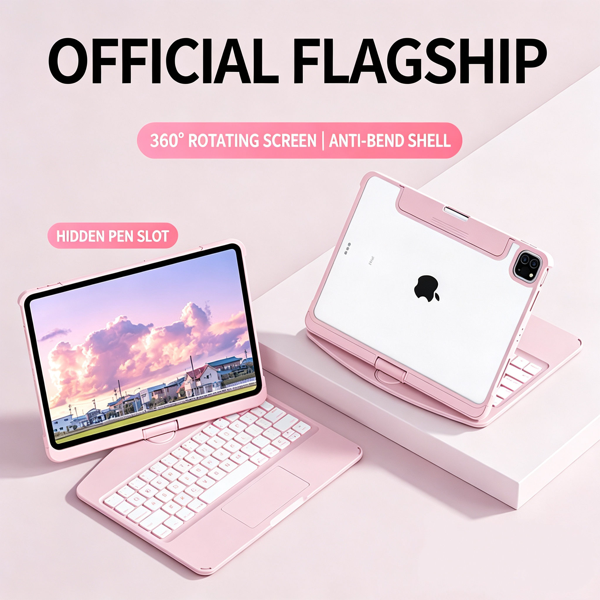 Magic Rotatable Keyboard Case, Compatible with iPad/iPad Pro/Air/mini